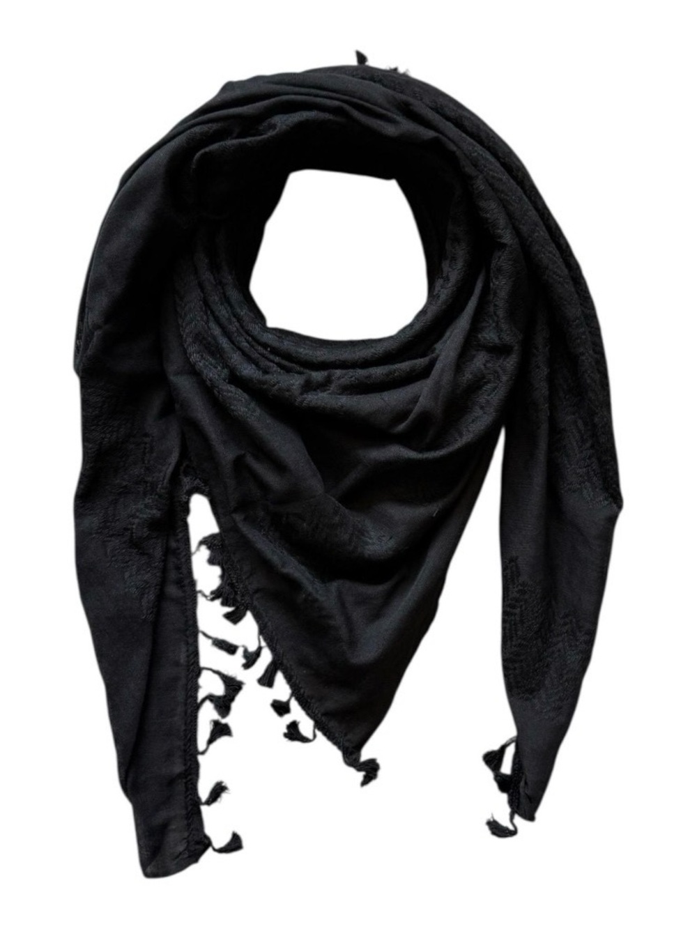 Shemagh Keffiyeh Made in Palestine  Gray & Black delicately woven